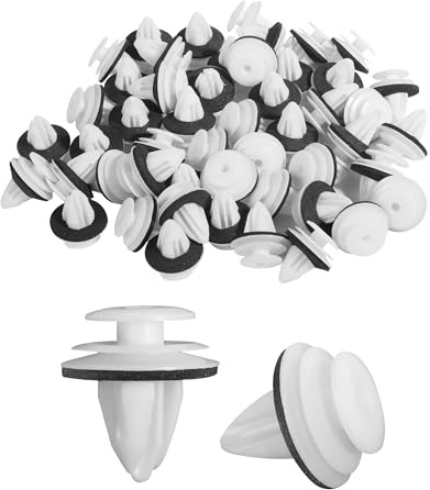Flaconi 50Pcs Clips de Fixation Voiture,Clips Voiture,Clips de Fixation,Agrafe Carrosserie,Rivet Plastique,Agrafes Carrosserie,Rivet Plastique Voiture,pour Auto Voitures Panneaux de Portes