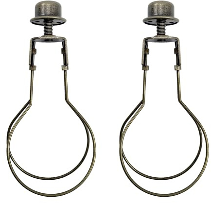 ECUDIS 2 Pack Lamp Shade Light Bulb Clip Lampshade Adapter with Finial