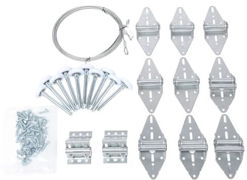 Kit de Mise au Point de Porte de Garage, Plate-Forme à Rouleaux de Porte de Garage 8-9x7 en Acier Inoxydable à Faible Bruit Performances Plus Lisses pour la Porte de Garage