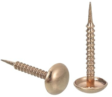 QUARKZMAN 100Pcs Clavos De Tapicería, 8x20mm Tachuelas De Tapicería Tachuelas Para Muebles Cabezas Redondas Tachuelas Decorativas Para Sofás Camas Proyectos DIY, Dorado