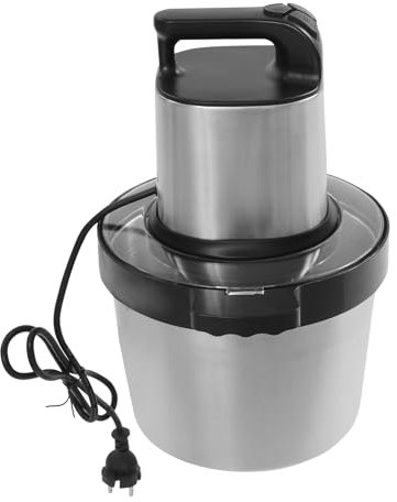 ACROSSPART Picadora eléctrica de 6,5 L, 1500 W, multifunción, con 3 velocidades y cuchillas de acero inoxidable, para carne, frutas, verduras