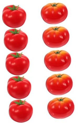Gatuida 10pièces Tomates Artificielles Réalistes Sucettes De Tomates Artificielles Décorations De Légumes Artificiels Faux Légumes Accessoires De Présentation