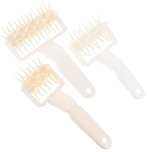 MAGICLULU Set 3 Pezzi Rullo per Pasta Sfoglia Portatile con Punte in Plastica per Rimuovere Vesciche Dall'impasto, Utensili per Pizza e Pane con Impugnatura Ergonomica per Uso in Cucina