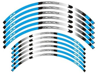 para para KX 125 450 450X 450F 250 250X 250F 12PS Pegatinas DE Rayas LLANTA RUED Motocicleta 21''19''18'' Cinta(5)