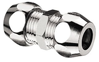 Schell Quetschverschraubung für Kupfer-Rohre 10 mm, Messing-verchromt, 1 Stück, 16250 0