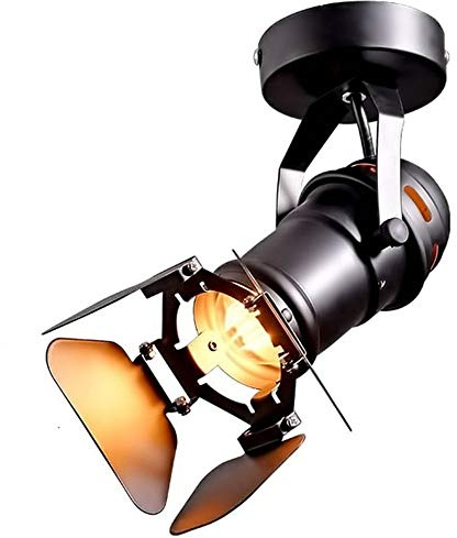 Lywins Gu10 L19 * W17cm Mini Industrial Loft Led Ceiling Spots Track Light Ceiling Downlights Spotlight Showcase Led Lighting Display for Hotel Bar Office Decor…