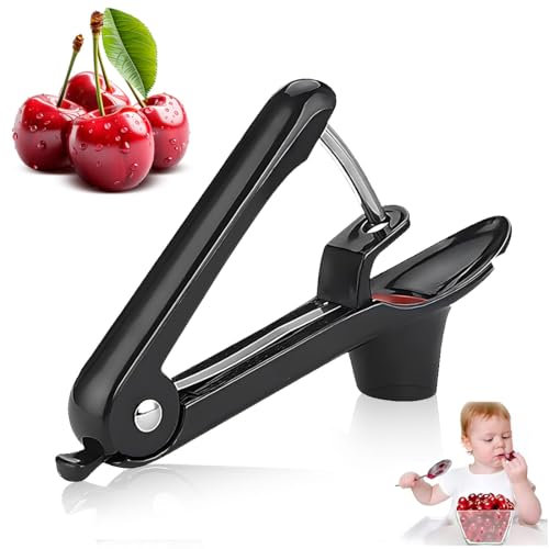 HABNI Snocciolatore di Ciliegie, snocciolatore di Frutta per Ciliegie, Olive, Bacche, ECC. (Nero, 20 cm)