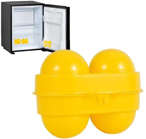 Huevera de camping, recipiente para huevos de 2 vigas – Caja para huevos con protección antigolpes, dispensador portátil para hueveras para camping, picnic, viajes al aire libre