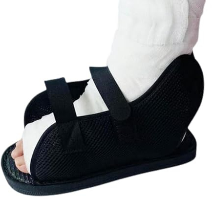 Chaussure de Récupération Postopératoire Chaussure de Plâtre Ouverture Large pour Fracture de Pied Chaussures de Rééducation Chirurgicale Sangle Réglable Chaussures de Soutien Blessée Antidérapant,M