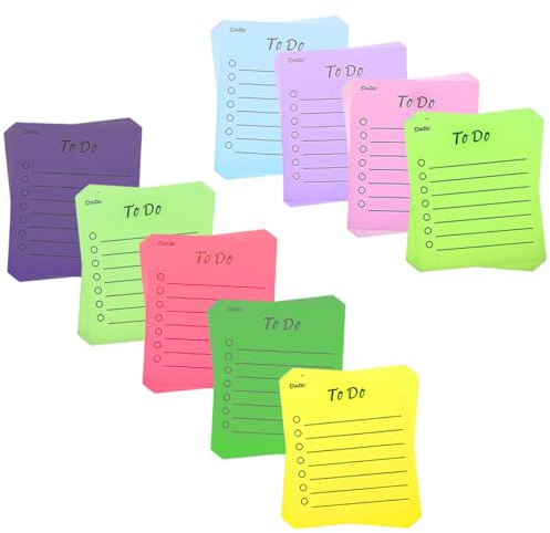 9 blocchi di foglietti adesivi 10 mm x 70 mm, foglietti adesivi per scrivere, facili da scrivere, riutilizzabili, Super Sticky Notes per scuola, casa, ufficio