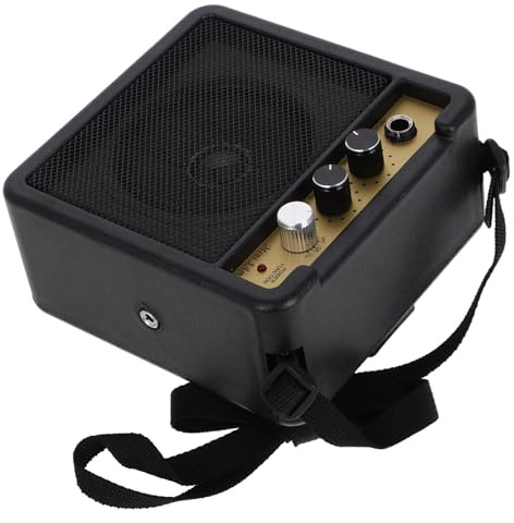 HEMOTON Mini Amplificatore per Chitarra Elettrica da 5w Compatto e Portatile Connettività Versatile in Plastico e Metallo per Esercitazioni Musicali
