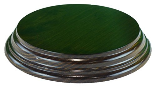 GRECA Peanas Redondas. Barnizadas. Diferentes Medidas. Madera Maciza, Barniz Nogal. (Madera, Diámetro Inferior:15 cms.). Diámetro Superior 13 cms. Altura: 2.5 cms.