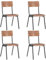 vidaXL 4X Sperrholz Massiv Esszimmerstuhl Stapelbar Schulstuhl Küchenstuhl Wohnzimmerstuhl Essstuhl Holzstuhl Lehnstuhl Stuhl Stühle Braun Stahl
