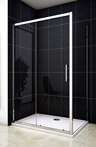 Aica Sanitär Duschkabine 120x90cm Duschabtrennung Duschtür Schiebetür Höhe 190cm mit Duschwanne 120x90cm