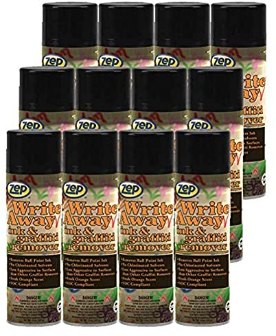 Zep GRAFFITI, INK and PAINT REMOVER Write Away Aerosol (Case of 12) 32401 - For fast removal of ink and spray paint