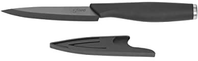 5 five simply smart 5five - couteau d office céramique absolu black lame 10cm