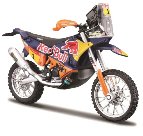 Bburago WRB KTM 450 RALLY FACTORY EDITION Motorbike (2019) PRICE - 1:18 Scale - Incredibly Detailed Die Cast Replica Collectible Motorcycle Model, Assorted Designs and Colours