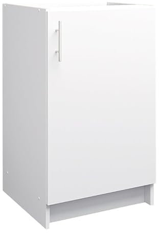 JD Greta Küchenunterschrank ohne Arbeitsplatte 50cm breit & 46,3cm tief (weiß) - Küchen Unterschrank Aufbewahrung mit Türen - Küchen Vorratsschrank & Aufbewahrungsschrank - Küchenschrank