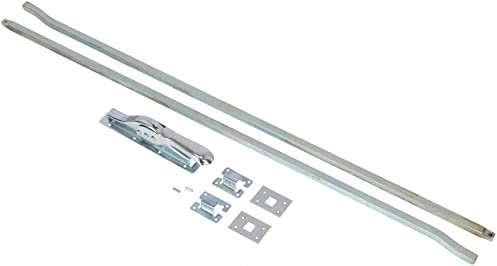 KOTARBAU® Cerradura de puerta de garaje galvanizada para puertas osciladas, 215 cm, color blanco
