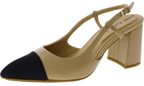 Anne Klein Womens Brooklyn Pump, Nude Black, 9