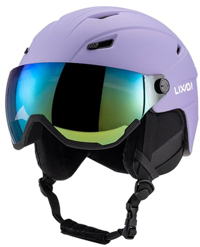 SHUAIGUO Integrated Ski Helmet Men and Women Snowboard Helmet with Removable Visor Goggles