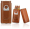 Boîte à Cigares En Cuir, Étui à Cigares En Cuir avec Coupe-Cigares, Étui à Cigare pour Cigares 3, Cave à Cigares Portable, Étui à Cigares pour Voyage Court Cadeau pour Homme