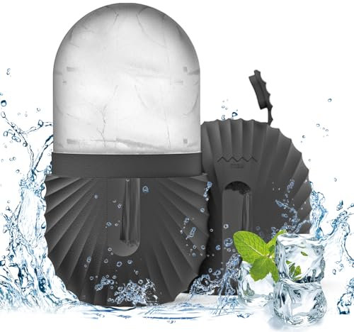 Rullo di ghiaccio facciale, Ice Roller, Eye Ice Massage Bellezza del viso Cura della pelle per Restringe i pori, antirughe, riduce il gonfiore, migliora l'elasticità della pelle (Conchiglie Nere)