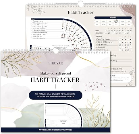 BIROYAL Acryl Belohnungstafel für Kinder, Abwischbar Magnetisch Arbeitsplan für Kühlschrank, 2er Familienplaner mit 6 Stifte