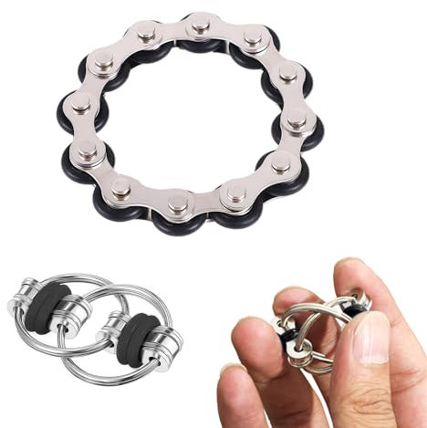 Flippy Chain Lot de 2 jouets anti-stress pour enfants atteints de TDAH, TDAH, autisme, adultes et adolescents