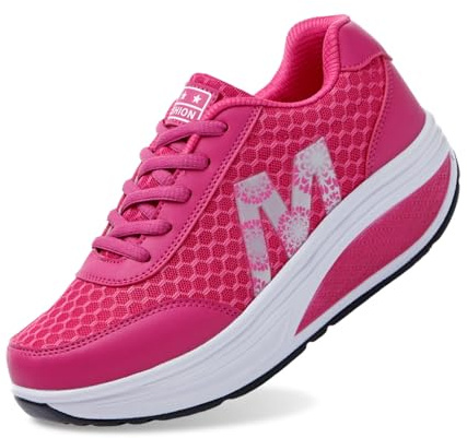 Scarpe da Ginnastica Donna,Scarpe Trekking Lightweight Elastic Sneakers Estive Casa con Suola Morbida Supporto dell'Arco Plantare Antiscivolo per Passeggio