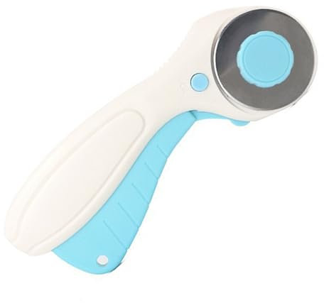 Juego de cortadores giratorios de 45 mm: cortador giratorio ergonómico con cerradura y 2 cortadores de repuesto para cortador giratorio de costura