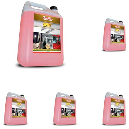 MAFRA, Split, Detergente Multiuso Specifico Per Vetri, Cristalli, Schermi LCD, Non Lascia Aloni, Senza Ammoniaca, Ideale per la Pulizia di Ambienti, Tanica da 4500 ml (Confezione da 5)