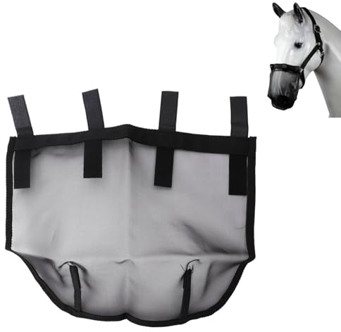 Máscara contra Moscas con Cubierta de Malla para la Nariz, cómoda y fácil de Usar, protección Facial para Caballos, máscara contra Moscas con Cubierta de Malla para la Nariz para