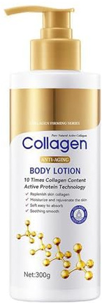 Liftaria Collagen Body Lotion, uppstramande kroppslotion för kvinnor med fuktkräm, anti-rynk kollagen kroppslotioner, minskar fina linjer, kroppskräm mot rynkor och torrhet, 300 ml (1 st.)