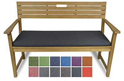 Rollmayer Bankkissen Bankauflage Sitzkissen Bankpolster Auflage für Bänke in Haus und Garten Kollektion Melange, 1 Stück (Grafit 22, 120x40x4cm)