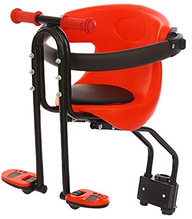 Baby Bike Seat, Universal Front Mount Bike Child Seats Safety Seat for Bikes Kids Safety Carrier Front Seat,Suitable for Children Aged 8 Months to 4 Years (Red)