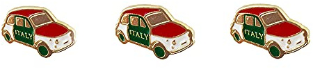 Generico - Broche pour Vêtements/Tissu. Modèles à thème Tricolore. Couleur Or. Paquet Multi-pièces. Conçu en Italie. (Voiture Tricolore, 3)