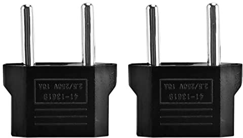 Lisher Set di 2 adattatori per presa elettrica USA Cina a Europa Francia