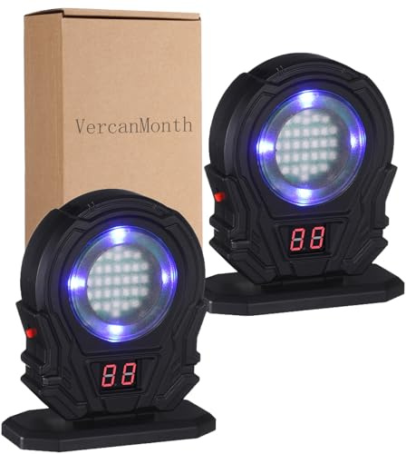 VercanMonth 2 Pcs Laser Targets for Dry Fire Portable Trainer and Counting Laser Targets for Dry Fire Shooting Practice (Round Style)