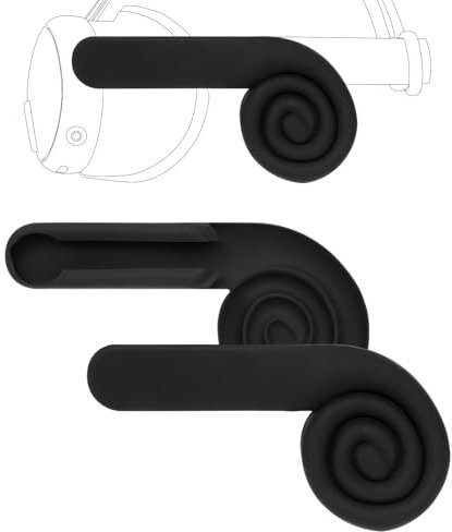 Geekria VR-Ohrenschützer aus Silikon, kompatibel mit Meta Quest 3, Gehörschutz, verbesserter Headset-Sound, bequemer On-Ear-Ohrenschützer, Kopfhörerverlängerung, Gaming-Zubehör (Schwarz, 1 Paar)
