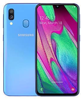 2019 Samsung Galaxy A40 Dual SIM 64GB - Blue (Renewed)