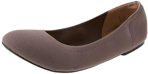 Amazon Essentials Women's Knit Ballet Flat, Mauve, 4.5 UK