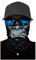 Writtian Multifunktionstuch Herren Damen Atmungsaktiv Schnelltrocknend Wind Motorrad Gesicht Mundschutz Lustig Skull Chopper Mund-Tuch Halsschlauch Halstuch mit Motiv