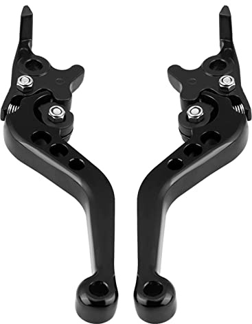 Leva del freno a doppio disco, 1 paio di modifica dello scooter per moto in lega di alluminio CNC Leva del freno a doppio disco universale(Nero)
