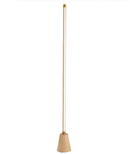 Standing lamp Simple Floor Lamp Single Linear LED Eye Protection Solid Wood Standing Reading Lamp Smart Light Uplighter Tall Standing Pole Light (Color : Wood Color, Size : 59.055.51inch)