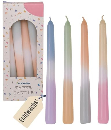 4 piezas de velas cónicas pastel multicolor fuera del centro de mesa degradado hogar bohemio