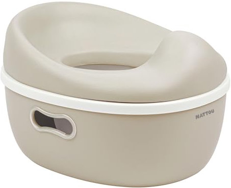 Nattou Pot 3en1 pour bébé, Pot + Tabouret + Siège de toilette pour enfants, Apprentissage facile de la propreté, Env. 34 cm, De 18 mois à 4 ans env., Care, ABS/EVA, Beige