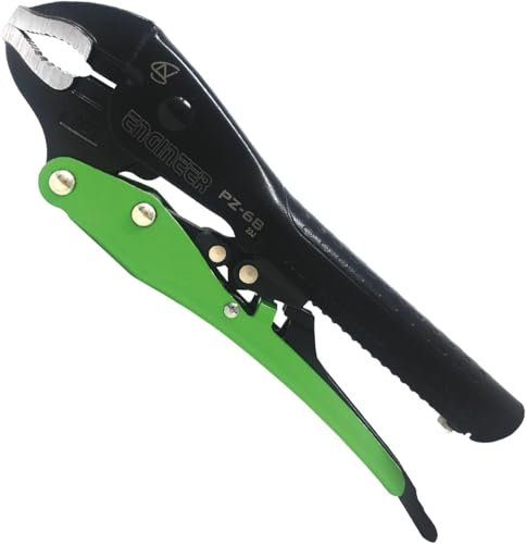 ENGINEER PZ-68 Locking Pliers, 8.7-Inch, Broken/Stripped Screw Remover, φ0.1-0.37 inch (3-9.5 mm), Limited Warranty