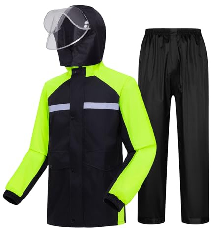 Taoyoule Chubasqueros y Pantalones Impermeables para Hombre Chaqueta Impermeable Profesional Traje de Lluvia Ropa de Pesca