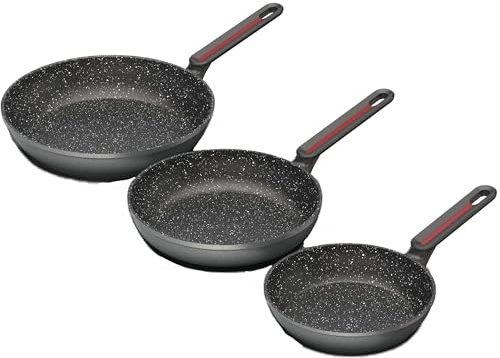 Techwood Juego de 3 sartenes 18-22 - 26cm TAF-03POS